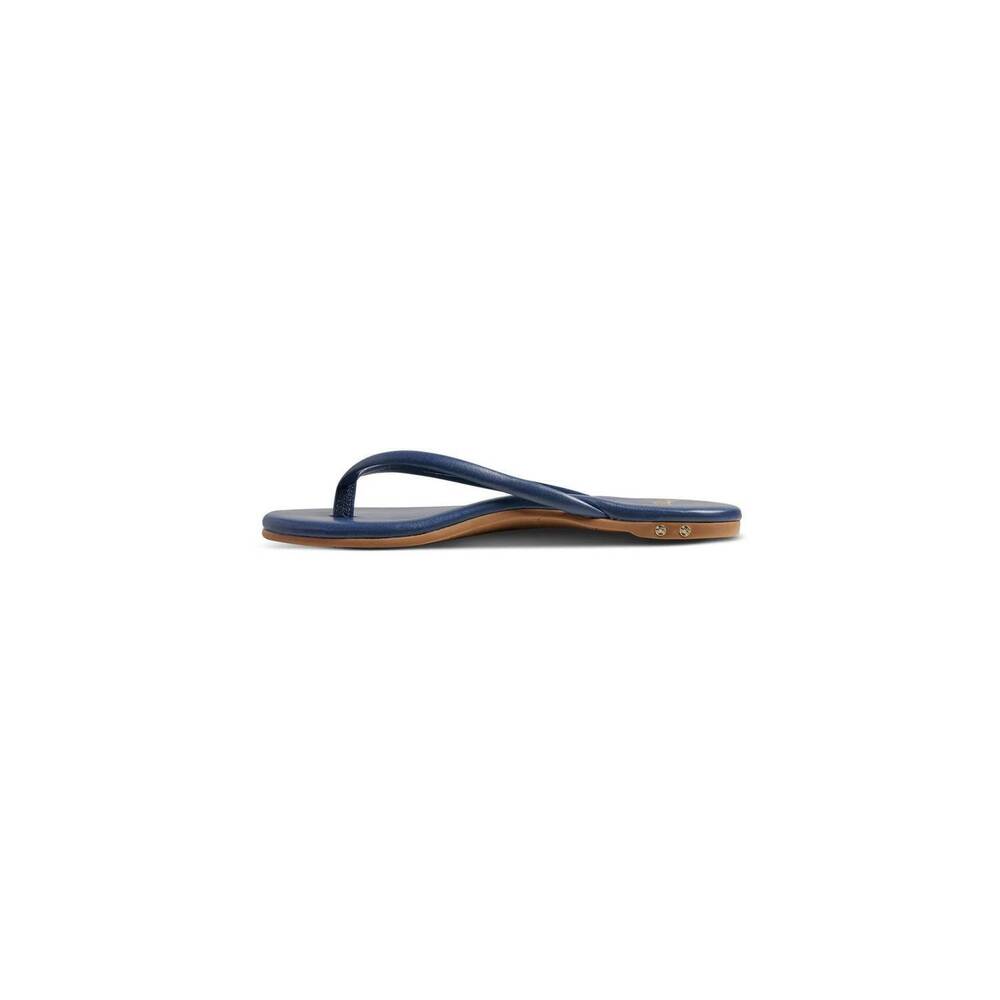 NEW BEEK women's sunbeam leather flip flop sandals in navy